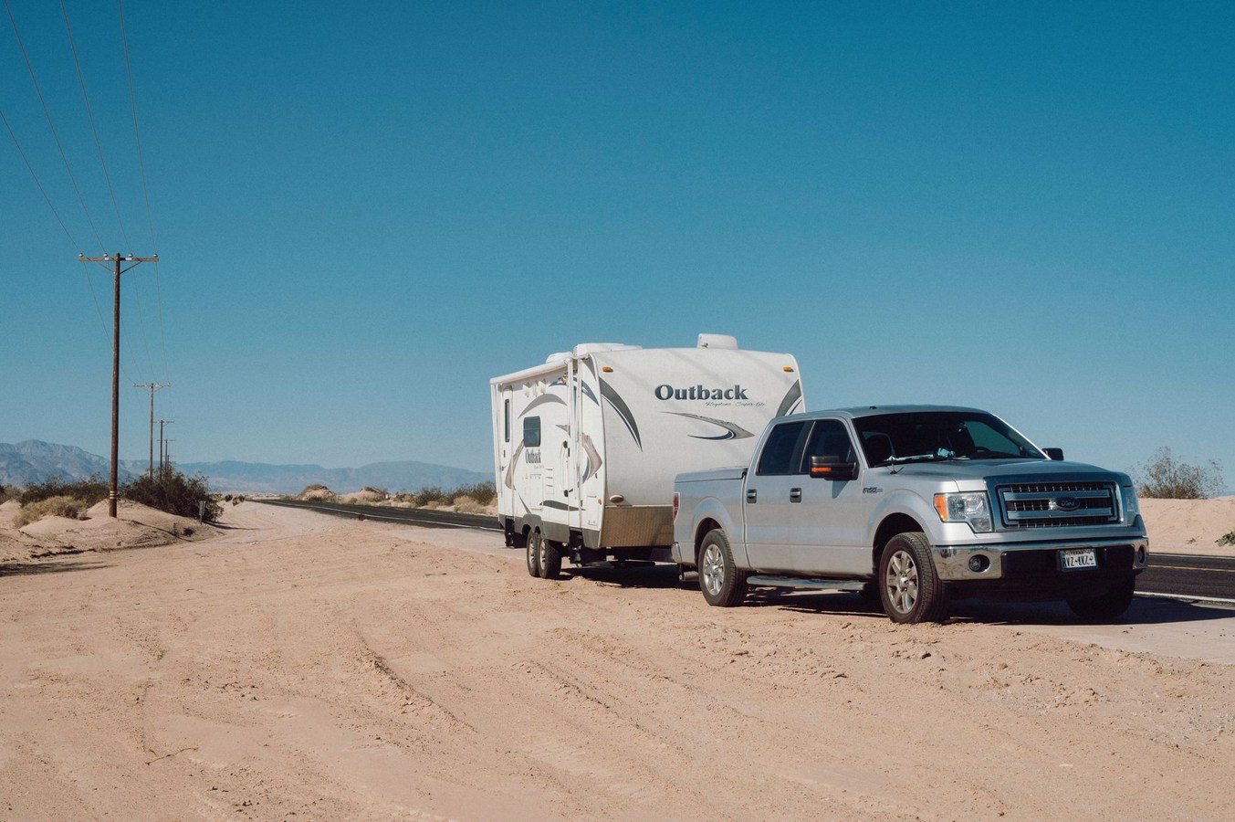 Loaded trailer in landscape context, ready for transport